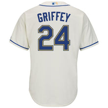 Load image into Gallery viewer, Ken Griffey Jr. Seattle Mariners Majestic Alternate Official Cool Base Replica Player Jersey - Cream/Light Blue