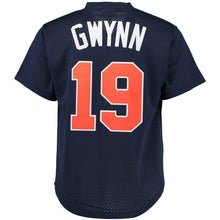 Load image into Gallery viewer, Tony Gwynn San Diego Padres Mitchell &amp; Ness Cooperstown Mesh Batting Practice Jersey - Navy