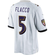 Load image into Gallery viewer, Joe Flacco Baltimore Ravens Nike Limited Jersey - White with all White Collar