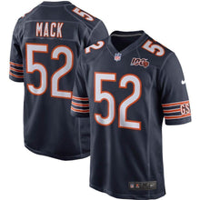 Load image into Gallery viewer, Khalil Mack Chicago Bears Nike 100th Season Game Jersey - Navy