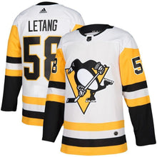 Load image into Gallery viewer, Kris Letang Pittsburgh Penguins adidas Away Player Jersey - White