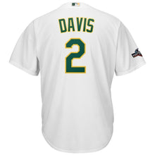 Load image into Gallery viewer, Khris Davis Oakland Athletics Majestic 2019 Postseason Official Cool Base Player Jersey - White