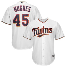 Load image into Gallery viewer, Phil Hughes Minnesota Twins Majestic Cool Base Player Jersey - White