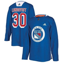 Load image into Gallery viewer, Henrik Lundqvist New York Rangers adidas Practice Player Jersey - Blue