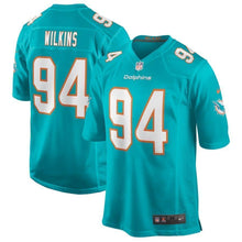 Load image into Gallery viewer, Christian Wilkins Miami Dolphins Nike Game Jersey - Aqua