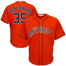 Load image into Gallery viewer, Justin Verlander Houston Astros Majestic Official Cool Base Player Jersey - Orange