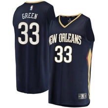 Load image into Gallery viewer, Garlon Green New Orleans Pelicans Fanatics Branded Fast Break Jersey - Icon Edition - Navy