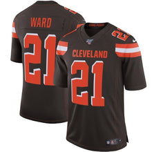 Load image into Gallery viewer, Denzel Ward Cleveland Browns Nike NFL 100 Vapor Limited Jersey - Brown