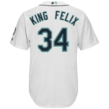Load image into Gallery viewer, Felix Hernandez Seattle Mariners Majestic Cool Base Player Jersey - White