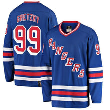 Load image into Gallery viewer, Wayne Gretzky New York Rangers Fanatics Branded Premier Breakaway Retired Player Jersey - Blue