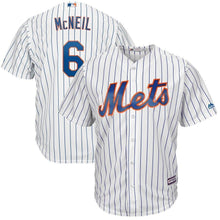 Load image into Gallery viewer, Jeff McNeil New York Mets Majestic Official Cool Base Player Jersey - White/Royal