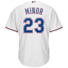 Load image into Gallery viewer, Mike Minor Texas Rangers Majestic Official Cool Base Player Jersey - White