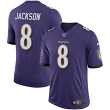 Load image into Gallery viewer, Lamar Jackson Baltimore Ravens Nike 100th Season Vapor Limited Jersey - Purple
