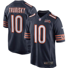 Load image into Gallery viewer, Mitchell Trubisky Chicago Bears Nike 100th Season Game Jersey - Navy