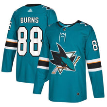 Load image into Gallery viewer, Brent Burns San Jose Sharks adidas Player Jersey - Teal