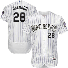 Load image into Gallery viewer, Nolan Arenado Colorado Rockies Majestic Home Flex Base Collection Player Jersey - White/Purple