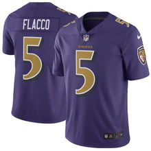 Load image into Gallery viewer, Joe Flacco Baltimore Ravens Nike Vapor Untouchable Color Rush Limited Player Jersey - Purple