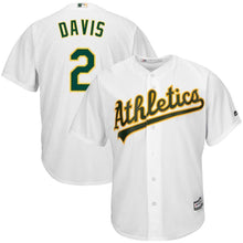Load image into Gallery viewer, Khris Davis Oakland Athletics Majestic Home Official Cool Base Replica Player Jersey - White
