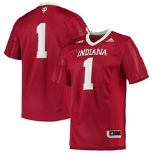 Load image into Gallery viewer, Indiana Hoosiers adidas Team Premier Football Jersey - Crimson