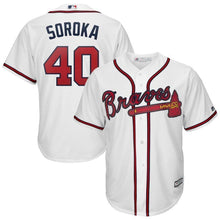 Load image into Gallery viewer, Mike Soroka Atlanta Braves Majestic 2019 Home Cool Base Player Jersey – White